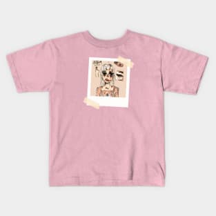 Abstract Girl Polaroid Kids T-Shirt